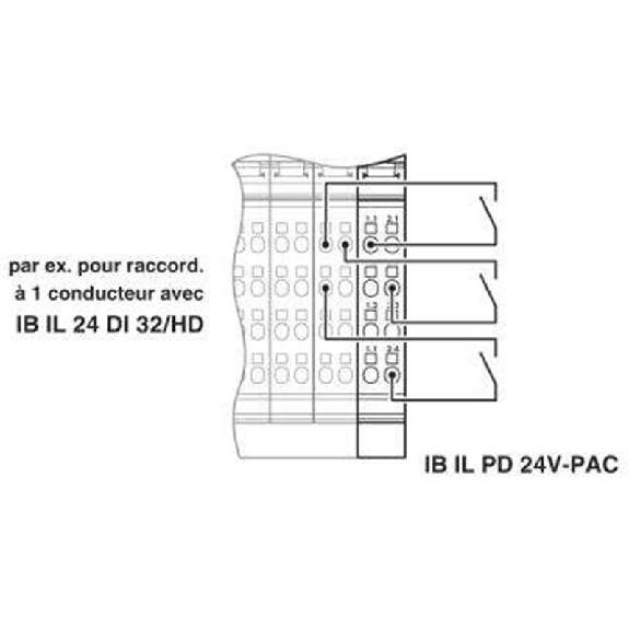 Module borne d'alimentation 24Vcc US pour Modules 32 I/O-Lire la description