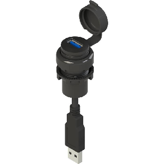 Prise USB 2.0 Type A - Câble PVC (3m) et connecteur mâle USB Type A-Lire la description