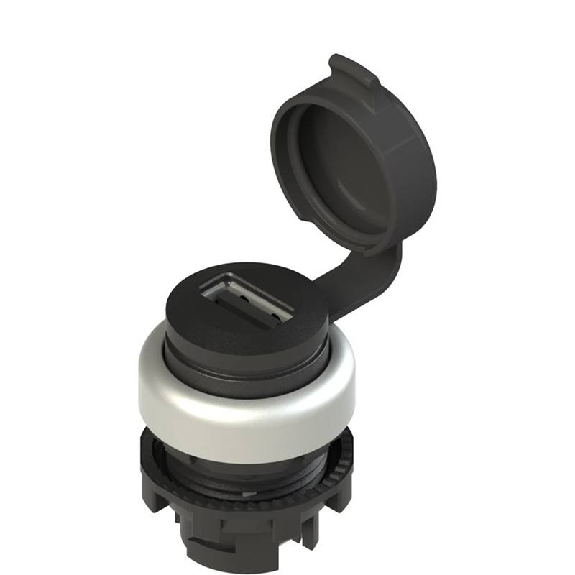 Prise intégrée USB 3.0 Type A femelle IP67 (satin chromé)-Lire la description