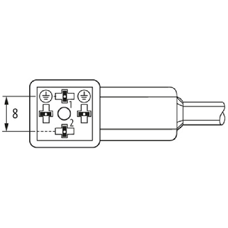 MSUD Forme C 8mm; Câble F&B PVC-JZ 3x0,75 Gris 5m-Lire la description