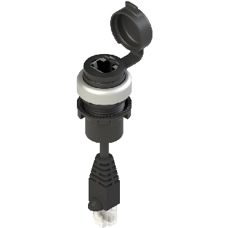 Prise RJ45 femelle / RJ45 mâle câble 1m PVC (noir)-Lire la description