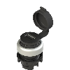 Prise intégrée USB 2.0 Type A femelle IP67 (satin chromé)