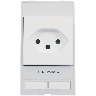 Module simple MSDD Prise Suisse 250VAC/10A, à ressort-Lire la description