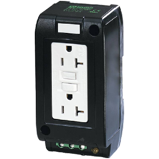 MSVD Prise de courant USA LED jaune 2x NEMA 5-15R (GFCI)/125VAC/15A-Lire la description