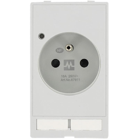 Module simple MSDD Prise FR (UTE) LED 250VAC/10-16A-Lire la description