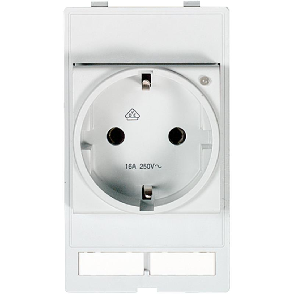 Module simple MSDD Prise DE (VDE) LED 230VAC/16A-Lire la description