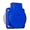 Socle de tableau 2P+T-10/16A-250V, bleu, NF entraxes 60x60