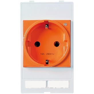 Module simple MSDD Prise DE (VDE) orange 250VAC/10-16A-Lire la description