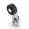 Levier rotatif en métal profilé réglable à galet Ø20mm