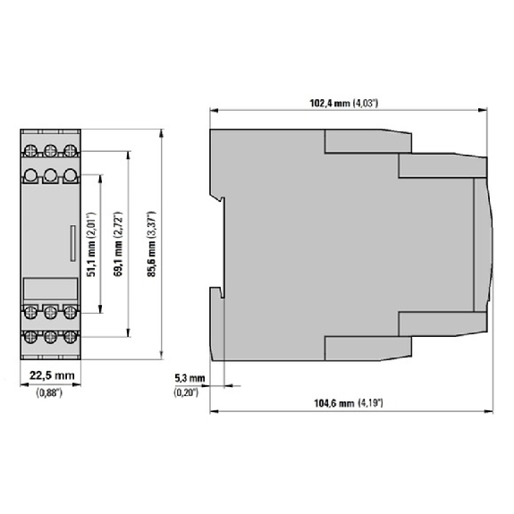 Relais de contrôle d'abs de phases, Multifonct, 160-300VAC, 50/60Hz Relais de contrôle d'abs de phases, Multifonct, 160-300VAC, 50/60Hz-Lire la description