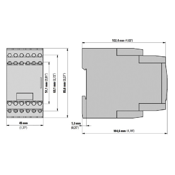 Relais de contrôle d'abs de phases, Multifonct, 350-580VAC, 50/60Hz-Lire la description