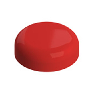 Verrine pour indicateurs lumineux affleurant, rouge, sans marquage-Lire la description