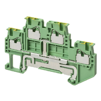 Borne double étage 1,5mm², Push-In +, V/J, 2x2pts de connexion-Lire la description