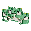 Borne double étage 2,5mm², Push-In +, V/J, 2x2pts de connexion