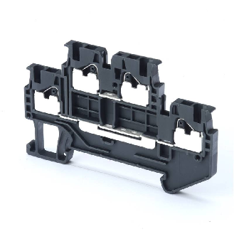 Borne double étage 1.5mm², Push-In +, gris foncé, 2x2pts de connexion-Lire la description