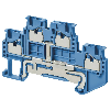 Borne double étage 1.5mm², Push-In +, bleu, 2x2pts de connexion