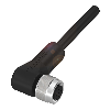 M12A Fem Coudé 5p; Câble PUR Blindé 5x0.34 Noir Cpc 10m
