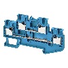Borne double étage 2.5mm², Push-In +, bleu, 2x2pts de connexion