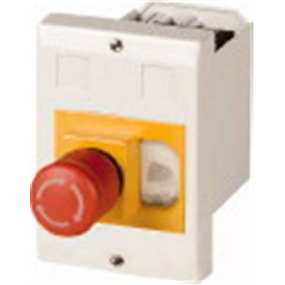 Coffret pour montage encastré avec bouton d'arrêt d'urgence pour PKZM-Lire la description