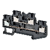 Borne double étage 2.5mm², Push-In +, gris foncé, 2x2pts de connexion