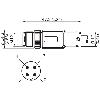 M12D Mâle Droit 4p; Câble PUR Blindé 4 fils Bleu 2m Ethernet CAT5e
