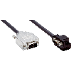 Micro D-Sub Mâle Coudé 15p/D-Sub-HD Mâle Droit 15p; Blindé 2m