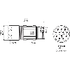 M23 Mâle Droit 12p; Bornes à souder 1,5mm², câble Ø5,5-10,5mm