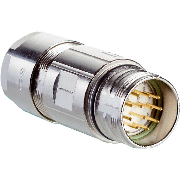 M23 Mâle Droit 12p; Bornes à souder 1,5mm², câble Ø5,5-10,5mm-Lire la description