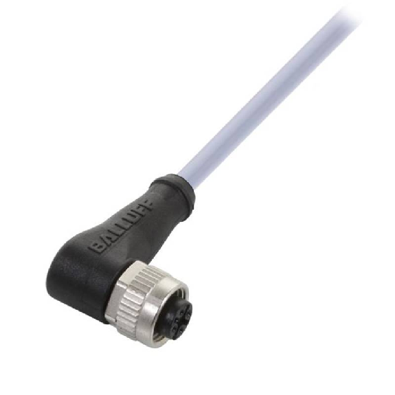 M12A Fem Coudé 5p; Câble PVC 3x034 Gris Cpc 3m (250V)-Lire la description