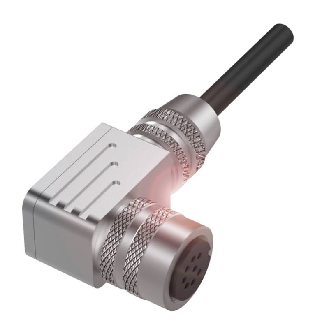 M16 Fem Coudé 8p; Câble PTFE Blindé 7x0.25 Noir Cpc 10m-Lire la description