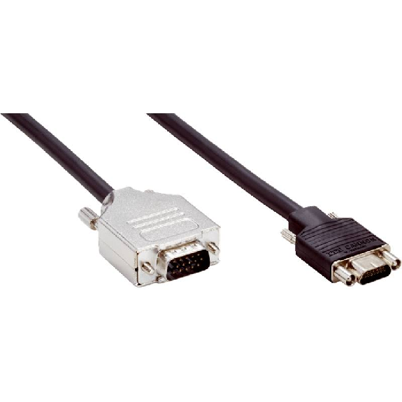 Micro D-Sub Mâle Droit 15p/D-Sub-HD Mâle Droit 15p; Câble Blindé 2m Micro D-Sub Mâle Droit 15p/D-Sub-HD Mâle Droit 15p; Câble Blindé 2m-Lire la description