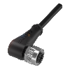M12A Fem Coudé 5p; Câble PUR 5x0.34 Noir Cpc 2m (60V)