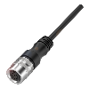 M16 Fem Droit 8p Inox; Câble PUR Blindé (4x2)x0.25 Noir 5m (60V)