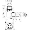 M12D Mâle Coudé 4p; Câble Blindé 5m Vert CAT5e Profinet