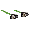M12D Mâle Coudé 4p/M12D Mâle Coudé 4p; Vert 10m Profinet EtherCAT
