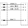 M12A Fem Droit 4p/M12A Mâle Droit 4p; PUR 4x0.34 Noir 5m