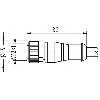 M12A Fem Droit 4p/M12A Mâle Droit 4p; PUR 4x0.34 Noir 5m