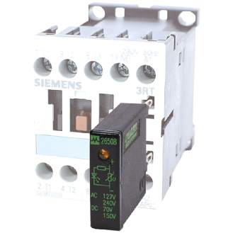 Antiparasitage pour contacteur CEM, Siemens, SIR 3 R, 24VAC/DC, VDR-Lire la description