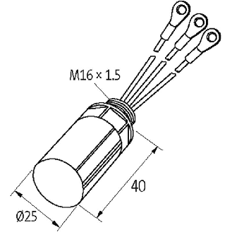 Antiparasitage pour moteur 3x575VAC 7,5kW VDR/UL, M16x1,5-Lire la description