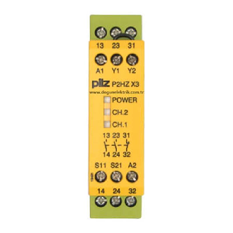 Relais de commande bimanuelle 2NO+1NF 24VDC-Lire la description