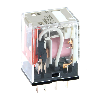 Relais DPDT 10A-250VAC, Ind. méca., Led, RC, 110-120AC