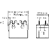 Relais DPST-NO 25A, Faston, Etrier en E, 24DC