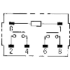 Relais DPST-NO 25A, Faston, Etrier en E, 24DC