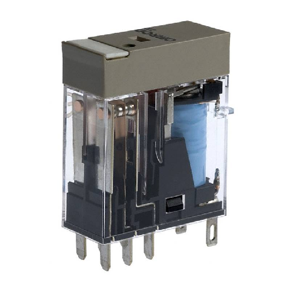 Relais DPDT 5A-250VAC, Ind. méca., Led, 48DC Relais DPDT 5A-250VAC, Ind. méca., Led, 48DC-Lire la description