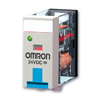 Relais DPDT 5A-250VAC, Ind. méca., Led, Plaqué or-Lire la description