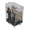 Relais DPDT 10A-110VAC, Faston, Pattes de fix., 24DC
