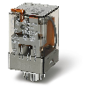 Relais DPDT 10A-250VAC, Ind. méca., BT, 110VAC