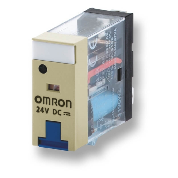Relais DPDT 5A-250VAC, Ind. méca., Led, BT, 120AC-Lire la description