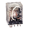 Relais DPDT 10A-110VAC, Ind. méca., Led, 200-220AC