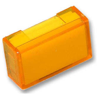 Lentille rectangulaire Jaune pour bouton poussoir-Lire la description